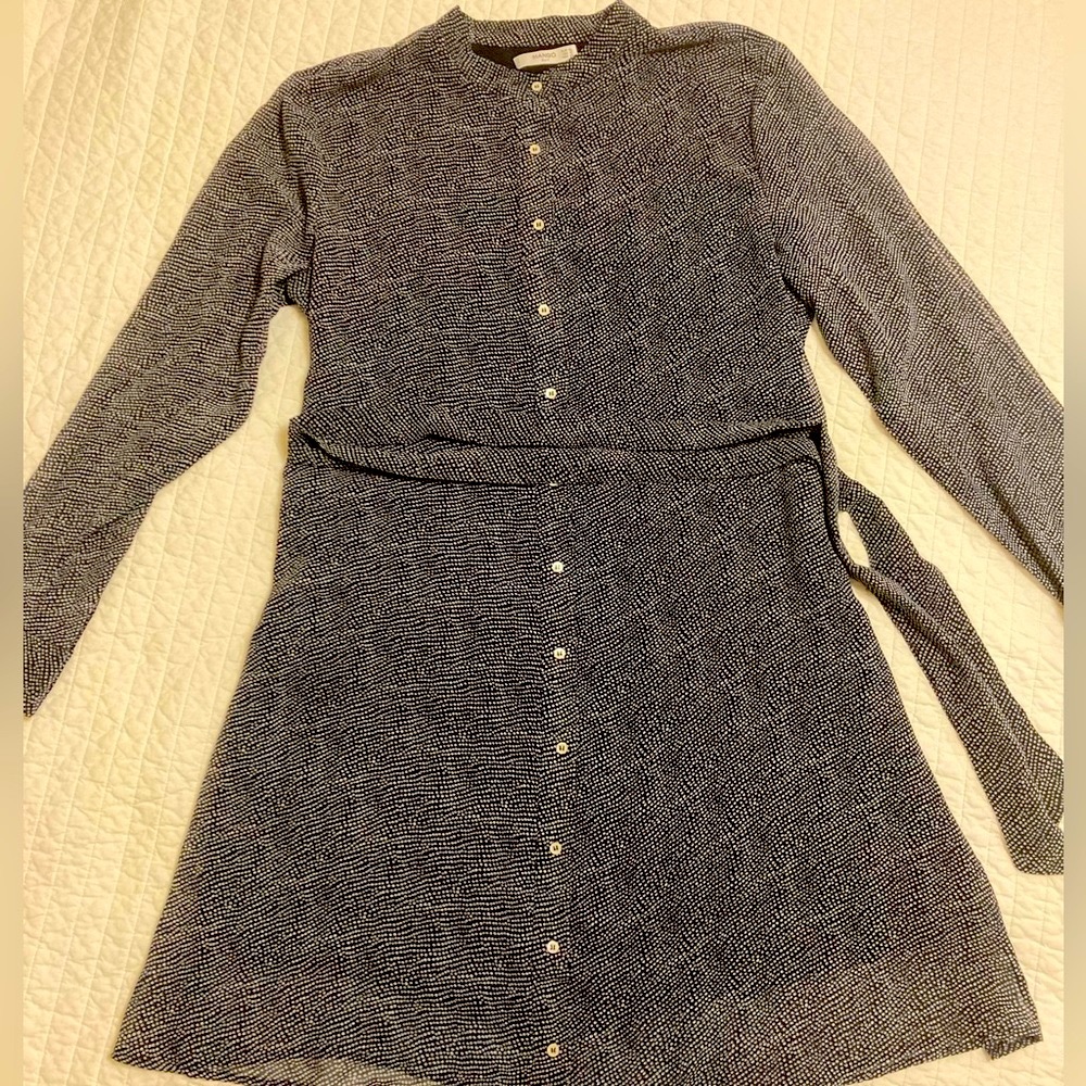 Mango blue comfy long sleeved dress